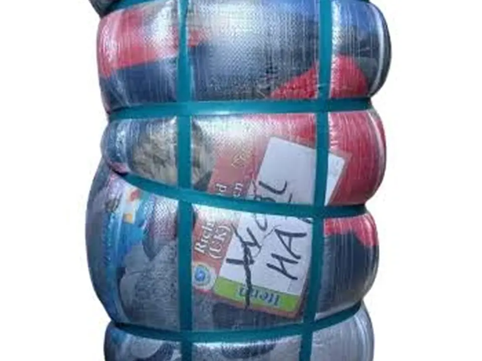 A single wrapped bale